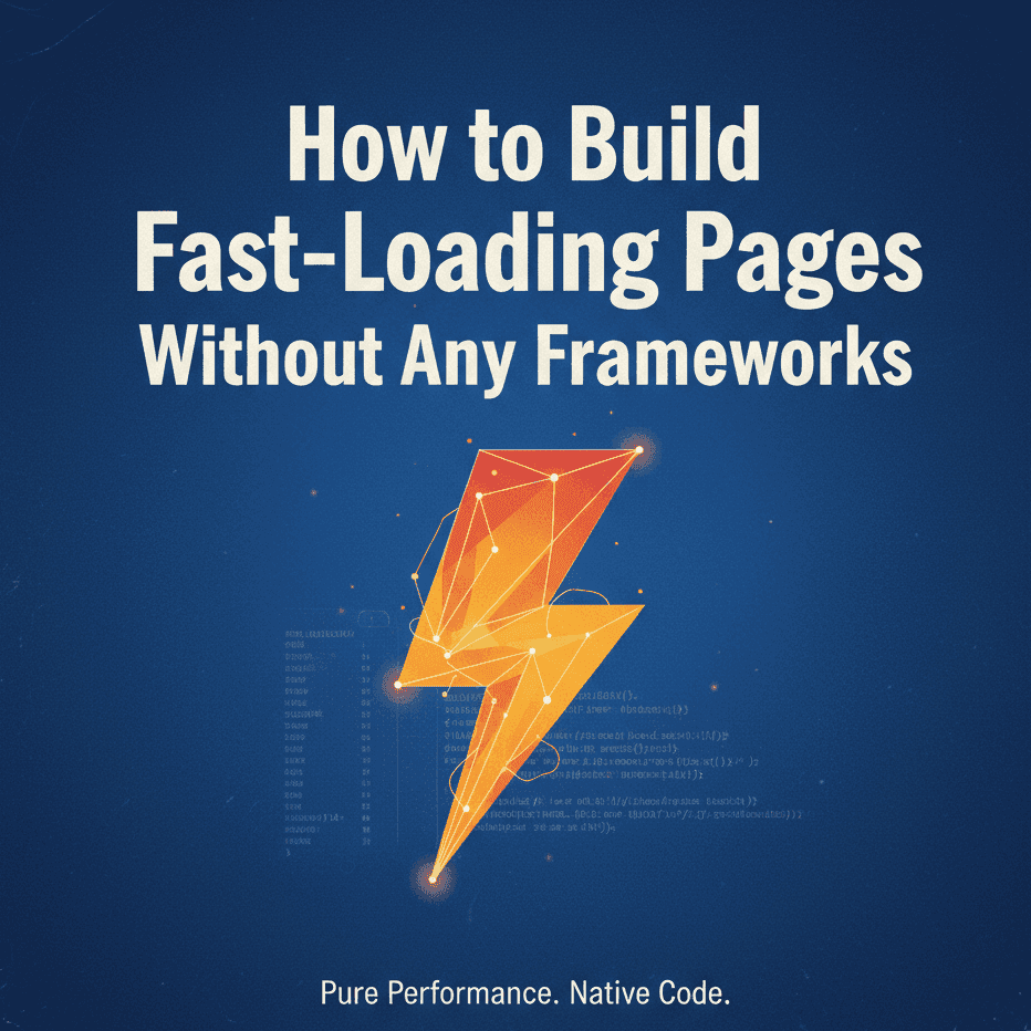 How to Build Fast-Loading Pages Without Any Frameworks