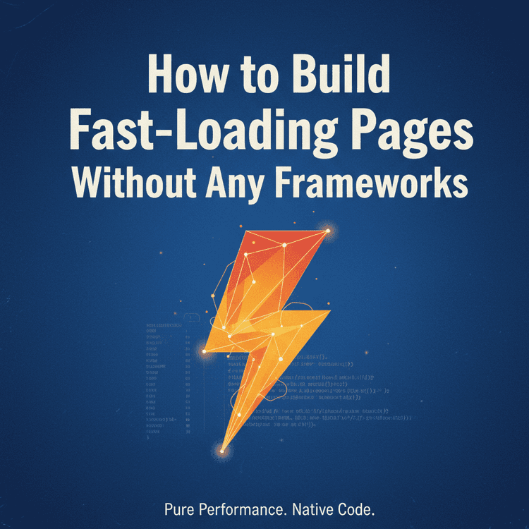 How to Build Fast-Loading Pages Without Any Frameworks